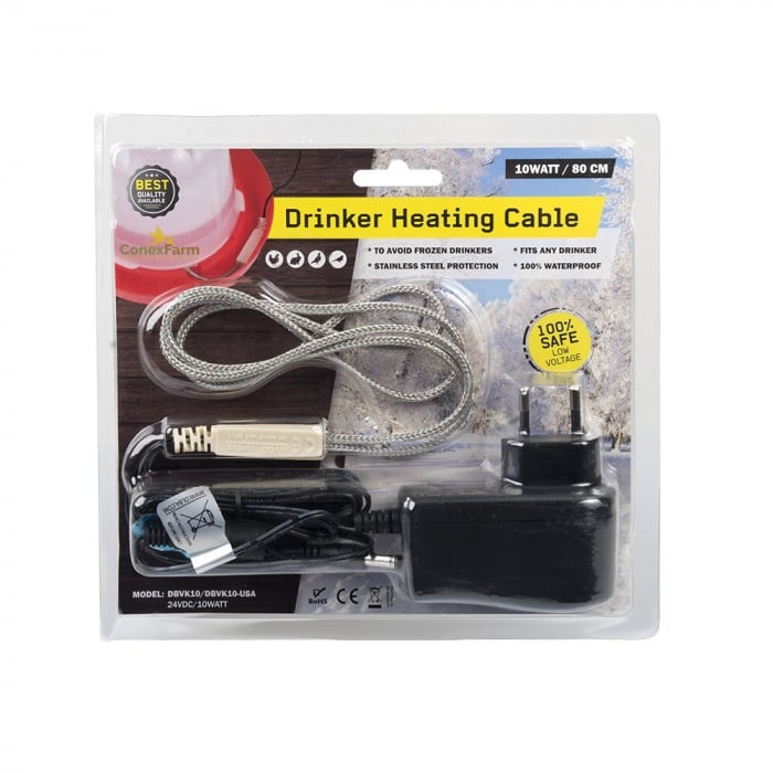 Cablu de încălzire pentru adăpător, 24V DC / 10W [1]