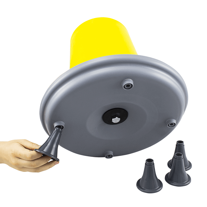 Hrănitoare din plastic cu grilă pentru prevenirea risipei 20 l (galben) cu picior [4]