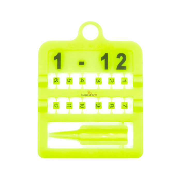 Inele (cleme) păsări Ø 2,5 mm numerotate 1-12/cartonaș [3]