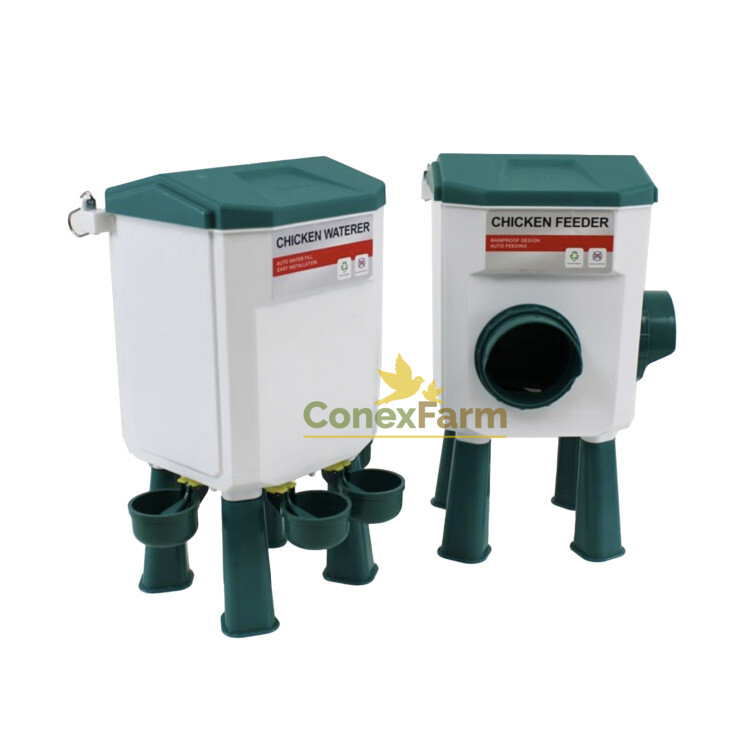 Set de adăpător și hrănitor cu picioare – adăpător 11,5 L + hrănitor 7,5 kg [5]