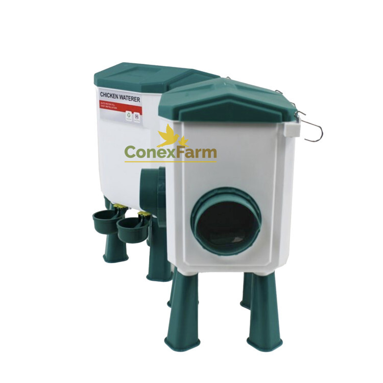 Set de adăpător și hrănitor cu picioare – adăpător 7,5 L + hrănitor 5 kg [2]