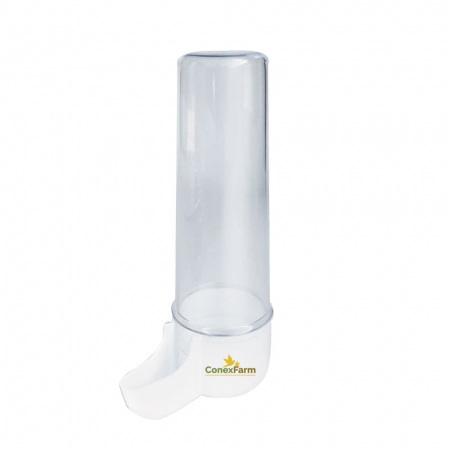 Adăpători - Adăpătoare pt. canari 100ml (tub transparent, bază albă)