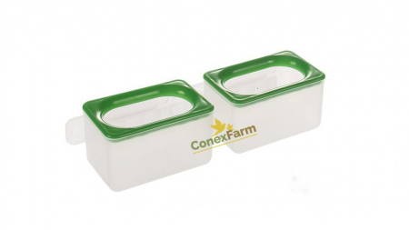 Adăpători - Adăpătoare/hrănitoare din plastic 2 locaș