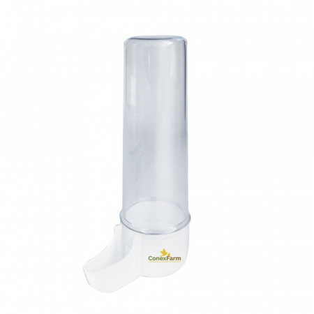 Adăpători - Adăpătoare pt. canari 100ml (tub transparent, bază colorată)