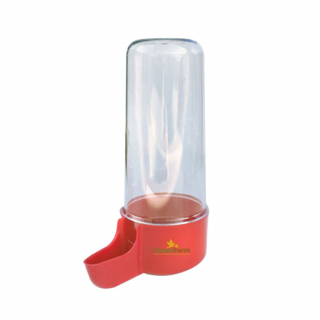 Adăpători - Adăpătoare pt. canari 200ml (tub transparent, bază colorată)