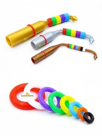 Păsări exotice - Kit de pornire: „Manșonul pistol”, inclusiv sortiment de inele colorate Ø 03 mm