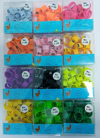 Accesorii - Inele (cleme) zip numerotate Ø 16 mm / 25 buc