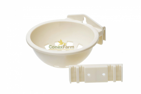 Accesorii - Cuib pentru păsări exotice  cu diametru de 12 x 6  cm - alb