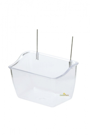 Hrănitori - Adăpătoare/hrănitoare din plastic pentru păsări exotice 10,5x7x7 cm