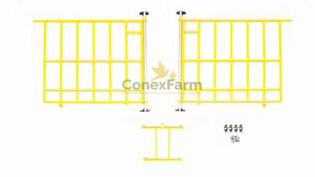 Accesorii - Fețe de boxe din plastic cu tijă de aluminiu 76x39 cm - alb