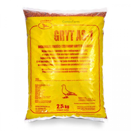Porumbei - GRIT  AS-1  - piatră roșie  2,5 kg