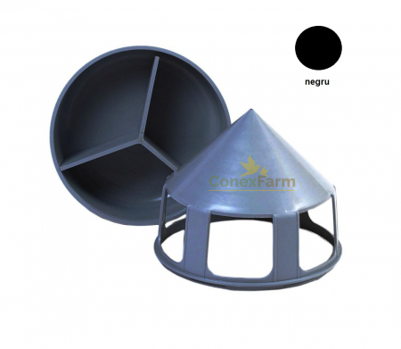 Hrănitori - Hrănitor grit cu separator - negru