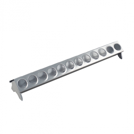 Hrănitori - Hrănitoare din metal pentru pui și prepelițe 40 cm, 20 găuri