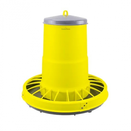 Hrănitori - Hrănitoare din plastic cu grilă pentru prevenirea risipei 15 kg (galben)