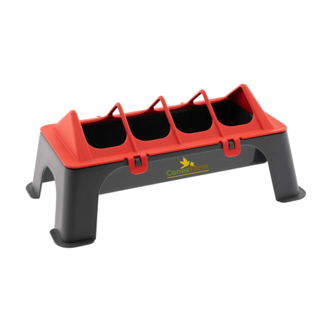 Hrănitori - Hrănitor pentru păsări de curte cu picioare– 30 cm (negru/roșu)