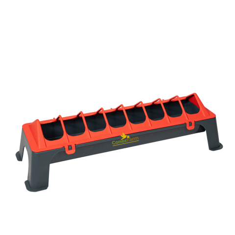 Hrănitori - Hrănitor pentru păsări de curte cu picioare– 50 cm (negru/roșu)