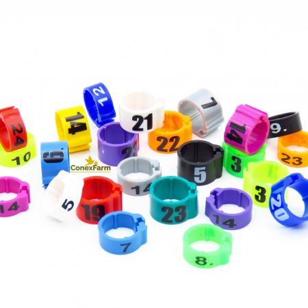 Accesorii - Inele (cleme) click  Ø 09 mm x 5 mm numerotate 1-25