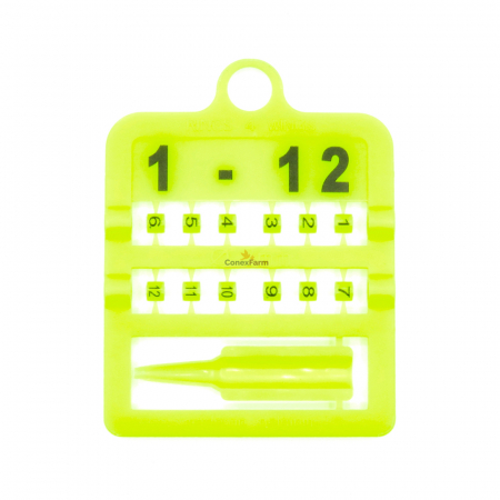 Inele (cleme) păsări Ø 3 mm numerotate 1-12/cartonaș [2]