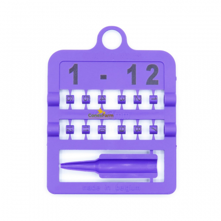 Inele (cleme) păsări Ø 3 mm numerotate 1-12/cartonaș [4]