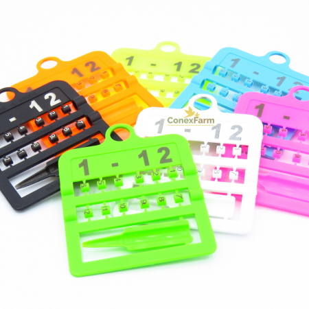 Accesorii - Inele (cleme) păsări Ø 3 mm numerotate 1-12/cartonaș
