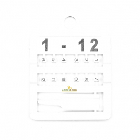 Inele (cleme) păsări Ø 3 mm numerotate 1-12/cartonaș [3]