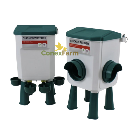 Set de adăpător și hrănitor cu picioare – adăpător 11,5 L + hrănitor 7,5 kg [2]