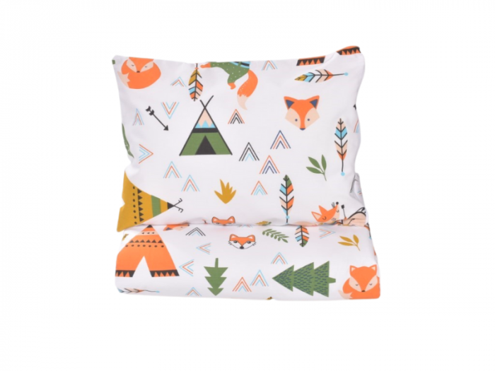 Lenjerie 3 piese model Animalute + Protectie impermeabila patut 120x60 cm [2]