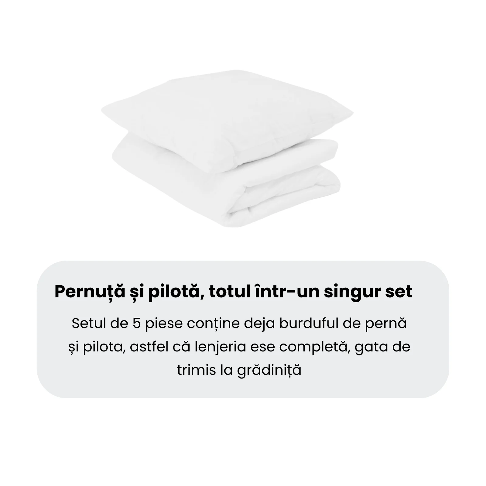 Lenjerie 5 piese patut 120x60 cm bumbac 100% model animalute si ciuperci [5]