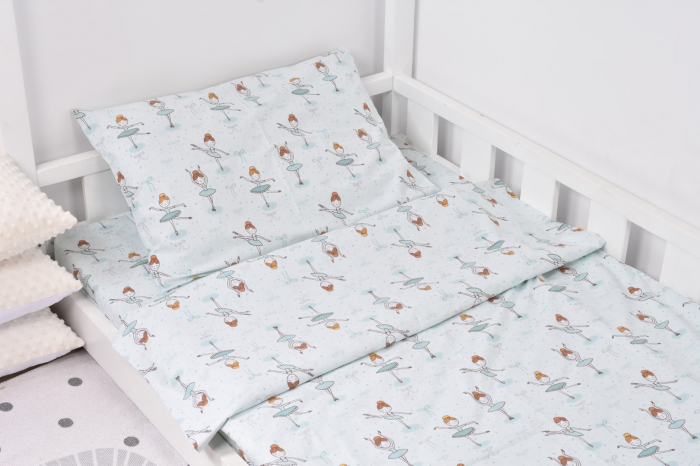 Lenjerie pat 3 piese model balerine mici [2]