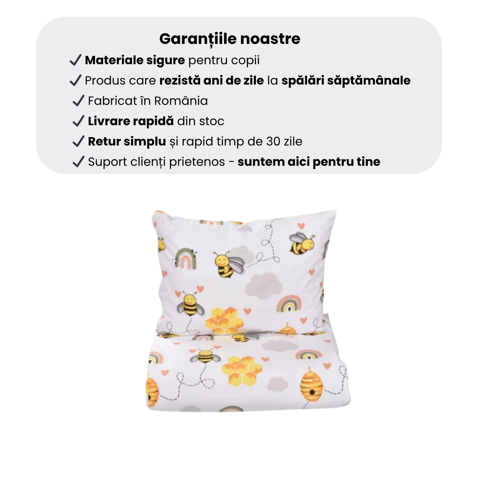 Lenjerie patut 120x60 cm, 3 piese bumbac 100% model Albinute [5]
