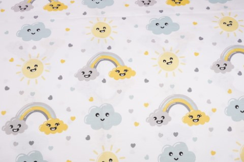 Lenjerie patut 120x60 cm, 3 piese bumbac 100% model curcubee si norisori [3]