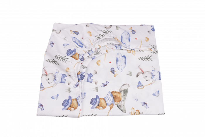 Lenjerie patut 120x60 cm, 3 piese bumbac 100% model iepurasi galbeni [2]