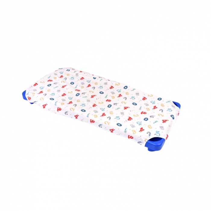 Lenjerie patut gradinita 3 piese patut stivuibil bumbac 100% model Cifre [2]