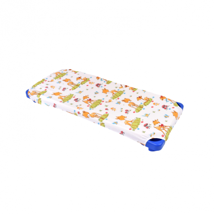 Lenjerie patut gradinita 3 piese patut stivuibil bumbac 100% model Caprioare [2]