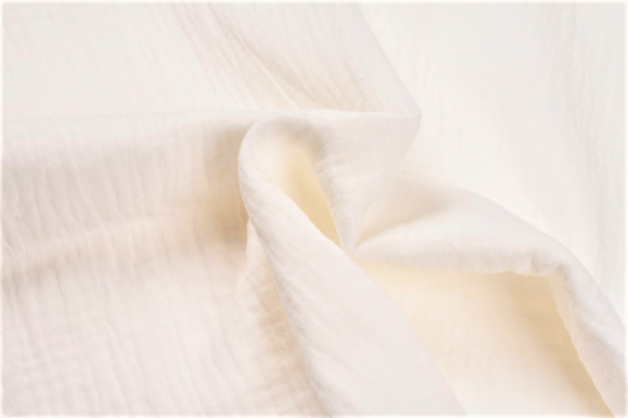 Muselina bumbac organic alba 80x80 cm [2]