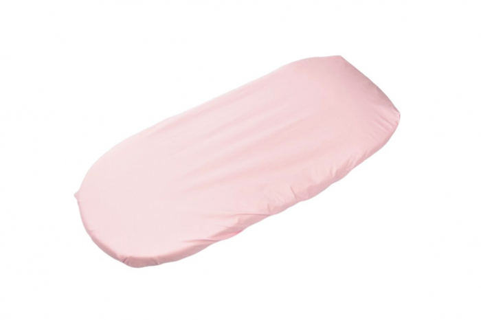 Set 2 cearsafuri cosulet si landou 72x30 cm bumbac 100% crem/ roz + protectie impermeabila [3]