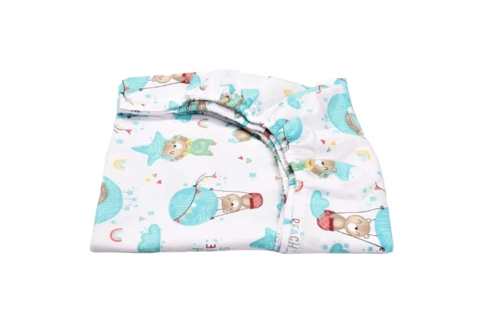 Set 2 cearsafuri bumbac 100% alb rachete [4]