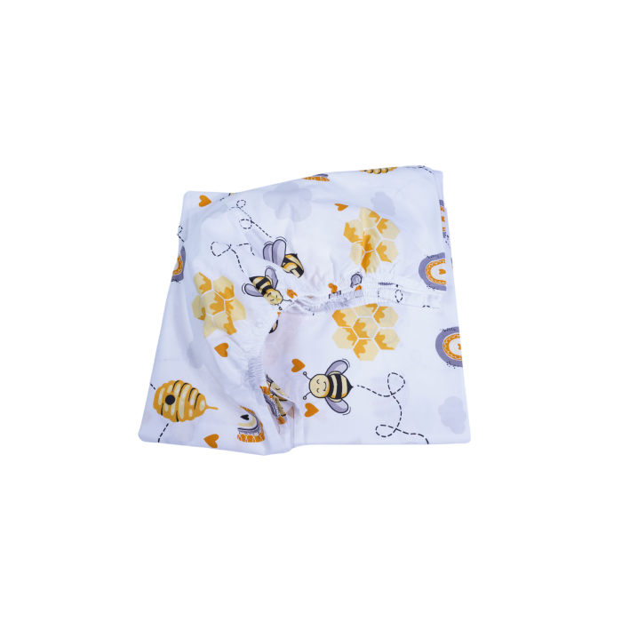 Set 2 cearsafuri bumbac 100% alb rachete [2]