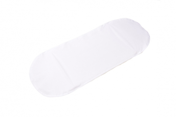 Set 2 cearsafuri cosulet si landou 72x30 cm bumbac 100% alb/roz+ protectie impermeabila [3]