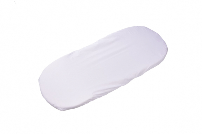 Set 2 cearsafuri cosulet si landou 72x30 cm bumbac 100% alb/roz+ protectie impermeabila [2]