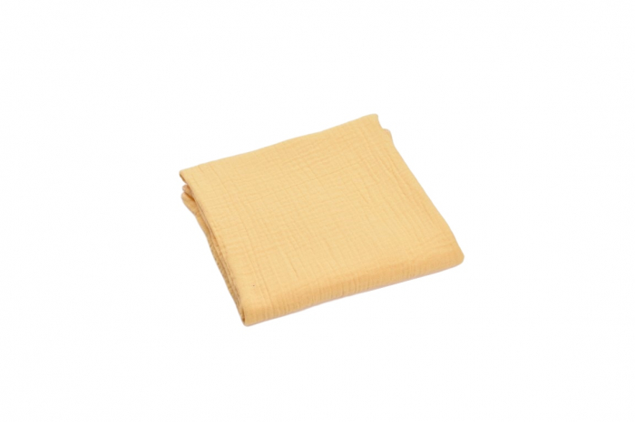 Set 2 museline bumbac organic galben si alb 80x80 cm [3]