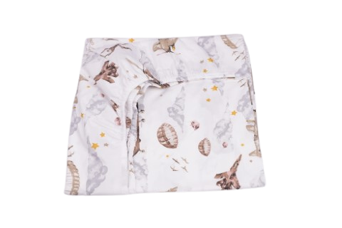 Set complet 7 piese lenjerie si aparatori patut 120x60 cm bumbac 100% model soldatei maro [4]