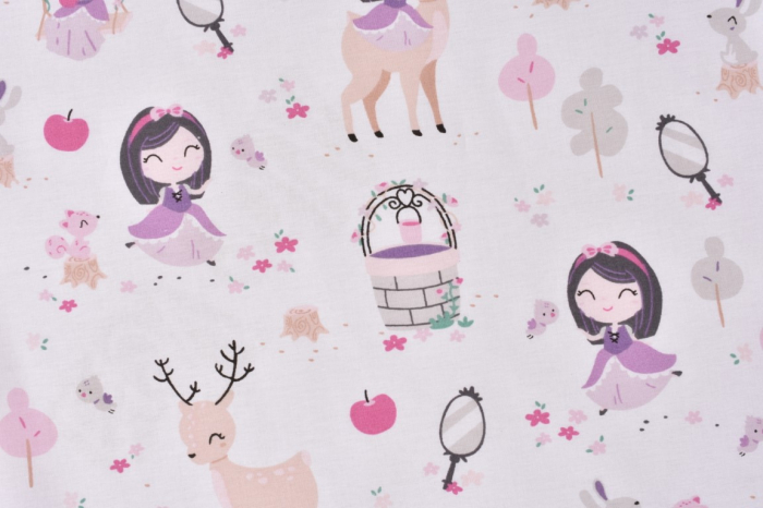 Set complet 7 piese lenjerie si aparatori patut 120x60 cm bumbac 100% model Fetite [3]