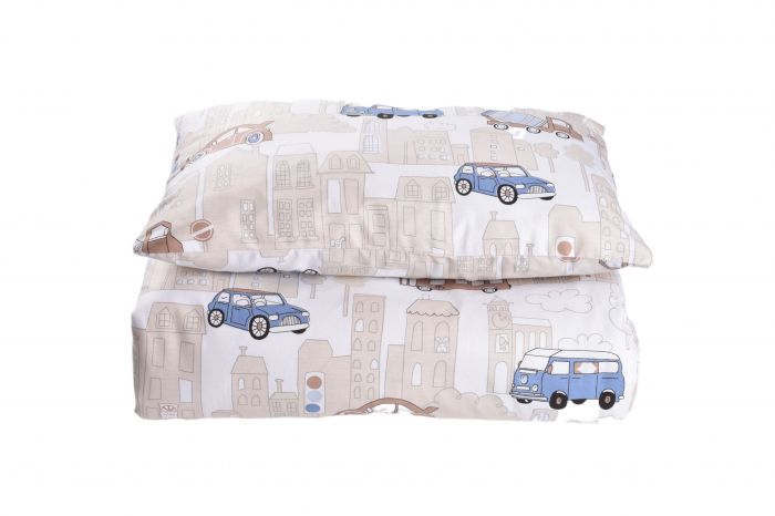 Set lenjerie 3 piese pentru patut incastrabil model masinute [2]