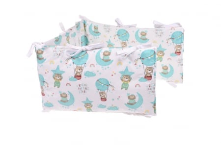 Lenjerie Patut Bebe - Aparatoare patut 180x33 cm model ursuleti in balon
