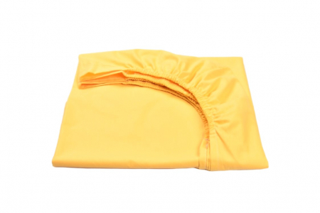 Pentru bebeluși - Cearsaf patut 120x60 cm bumbac 100% galben