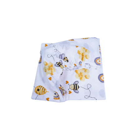 Noutati - Cearsaf patut 120x60 cm bumbac 100% model animalute si ciuperci