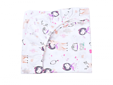Cearceaf Bumbac - Cearsaf patut 120x60 cm bumbac 100% model fetite