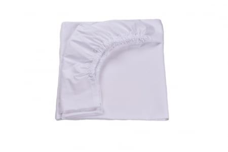 Set 2 cearsafuri patut 90x50 cm bumbac 100% alb/blue + Protectie impermeabila [2]