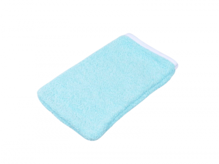 Halat de baie cu gluga frotir bumbac bleu 5-6 ani + manusa [1]